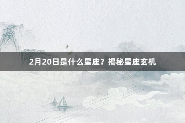2月20日是什么星座？揭秘星座玄机